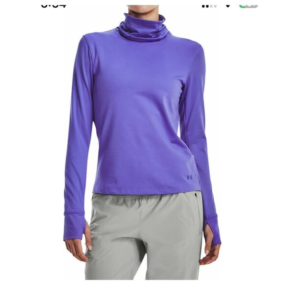 Under Armour $65 Women's Infrared Up the Pace Funnel Long-Sleeve Shirt Brilliant - Picture 1 of 10